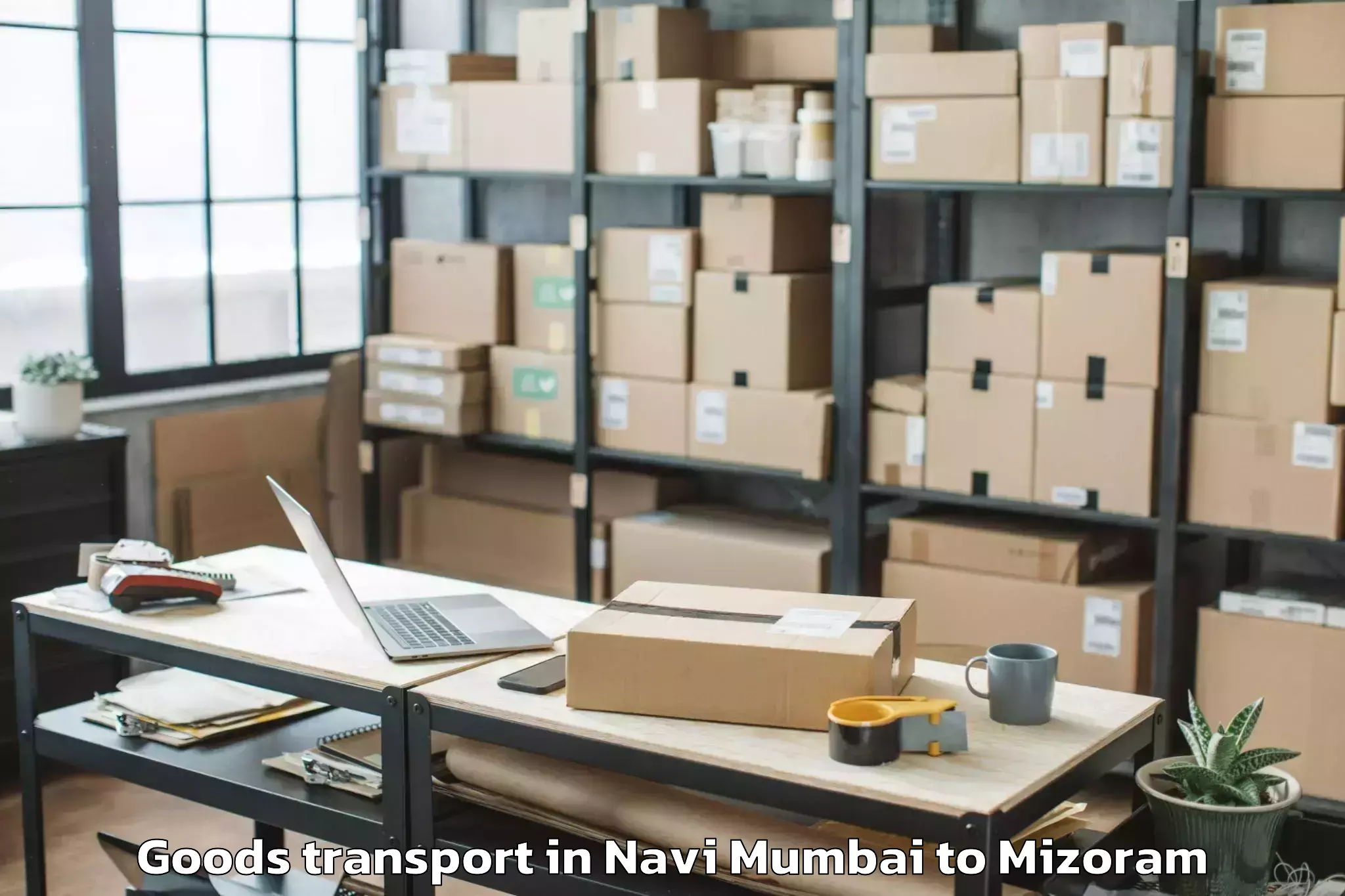 Quality Navi Mumbai to Mizoram Goods Transport